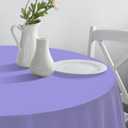 2 x 3 Pack Plastic Table Cloth Round 84 inch Plastic Tablecloth Disposable Round Cover Leakproof for Parties, Picnic, Camping, Birthday, Weeding (Light Purple)