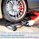 Car Dolly Set of 4, 9000 LBS Capacity Universal Vehicle Moving Dolly for Cars, SUVs, Motorcycles & Boats, Low-Profile Wheel Skates for Garage, Workshop and Marine Use