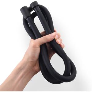 Silicone Shower Hose Extra Long,Explosion Proof Anti Winding Showerhead Hose,Used In Showerheads Spray Bidet Bathing Toilet Cleaning Flexible RV Shower Hoses Replacement (Black, 48 In)