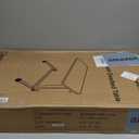 Vaunn Medical Pneumatic Adjustable Overbed Bedside Table with Wheels (Hospital and Home Use) (Black)