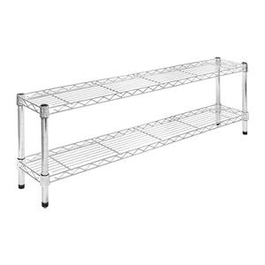 Shelving Inc. 12" d x 48" w Chrome Wire Shelving with 2 Tier Shelves, Weight Capacity 800lbs Per Shelf