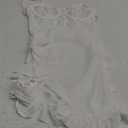 Sexy Corset Bodycon Ruffle Sheer Underwire Mesh Lace Floral Outfits Babydoll Lingerie Set Dress with Thong 2 Piece (Small, White)