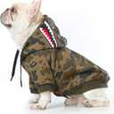 Camo Dog Hoodie Dog Clothes Extra Warm Fleece Lining Stretchy Fit for Medium Dogs (Camo, Medium, Chest:18",Back:12")