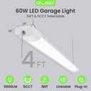 ALUSSO® LED Shop Lights 4FT for Garage, 6000LM Super Bright, Adjustable 2700K-6500K Color Temperature, 120V, Warm to Cool Daylight Linkable Shop Lights for Workshop, 2 Pack