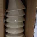 Wellmet Chandelier Shades, ONLY FOR CANDELABRA BULBS, Clip-on Fitter Lamp Shades, 3" X 6" X 5", 6 pcs Set