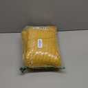 DISSA Fleece Blanket Throw Size  51x63, Yellow Soft, Plush, Fluffy, Fuzzy, Warm, Cozy Perfect for Couch, Bed, Sofa - with Pompom Fringe Flannel