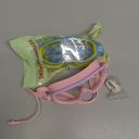 NEWFLAG 2Pcs Favorable Kids Goggles, HD Children's Large Frame Waterproof and Anti-fog Swimming Goggles, Favorable Goggles with Nose for 3-16(Purple Pink+Blue Yellow)