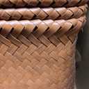 13x13x13 Laundry Baskets Hampers, Wicker Storage Baskets for Shelves, Woven Basket for Blankets, Clothes, Organizer Storage Bins with Handles, Set of 4-Brown