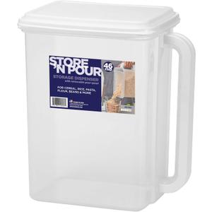 Buddeez 25302W-ONL Store 'n Pour Storage Dispenser 23 Cup-White/Clear, 1 Count