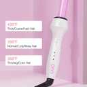 DAN Technology Curling Wand, Hair Wand Curling Iron, 3/4 inch, Temperature Adjustable, Tourmaline Impregnated Ceramic Barrel, Dual Voltage, 60 min Shut Off