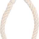 TEHAUX Wall Mounted Toilet Paper Holder Cotton Rope Roll Holder 23.62In Bathroom Tissue Organizer Rustic Farmhouse Decor