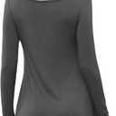 DEARCASE Women's T Shirt Dress Long Sleeve V-Neck Floral Print Casual Loose Flowy Swing Dresses (Gray, XXL)