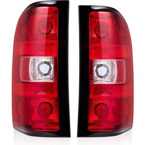 Tail Lights fit for Chevrolet Chevy Silverado 2007-2013 Factory Style Pickup Truck Tail lamps OE Replacement 2Pcs (Red)