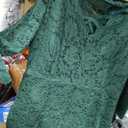 Atnlewhi Women's 3/4 Sleeve V-Neck Formal Evening Bodycon Knee-Length Vintage Lace Dress Elegant Cocktail Dresses
 Large