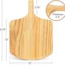 LotFancy Pizza Peel 12 inch, Wood Pizza Spatula Paddle, Pizza Cutting Board with Handle, Wood Serving Tray for Charcuterie Cheese