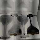 MyGift 10 oz Margarita Glasses with Modern Matte Black and Gold Tone Plated Finish for Cocktail Party, Wedding, Restaurant, Set of 4 (Black)