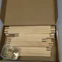 12PCS Needlepoint Stretcher Bars for Needlework with 50 Thumb Tacks ,6"/7"/8" X.75,Wooden Canvas Stretcher Bars for Embroidery Stitch Frame Set Bundle