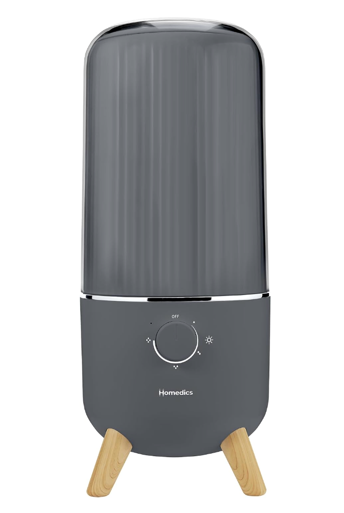 Homedics Ultrasonic Humidifier, Bedrooms and Home Offices, 0.97-Gallon Tank