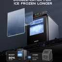 ecozy Smart Nugget Ice Maker Countertop, First Full-Color Smart Panel Ice Machine with APP Control, Double-Layer Insulation, 44 lbs/24H Soft Pellet Chewable Ice, Pull-Out Water Tank, Self-Cleaning