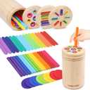 Montessori Toys for 2 3 4 Years Old, 3 in 1 Educational Sensory Color Sorting Toys for Toddlers 1-3, Fine Motor Skills Preschool Learning Activities, 2 3 4 Year Old Girls Boys Birthday Gifts