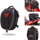 JFG RACING Motorcycle Bag,12L Dual Universal Motorcycle Tail Bag Seat Bag Backpack Saddlebag Luggage-Red