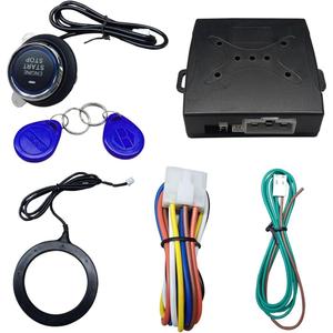 Car Push Engine Start Button Kit, Upgrade Push to Start Ignition Kit, Smart Keyless Go System for Most DC12V Cars