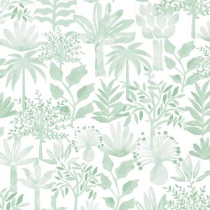 Heroad Green Wallpaper Leaf Peel and Stick Wall Paper Green and White Boho Removable Contact Paper Renter Friendly Self-Adhesive Waterproof for Bathroom Bedroom Cabinet and Drawer 17.3"x78.7"