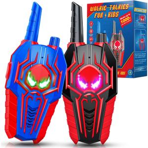 Walkie Talkies for Kids Ages 3-8: Cool Toys Gifts for 3 4 5 6 7 8 9 10 Year Old Boys Kid Outdoor Camping 2 Way Radio Toy Brithday Gift for Grandkids Boy Age 3-4 4-6 5-7 Toddler Walkie Talkies (Blue Black)