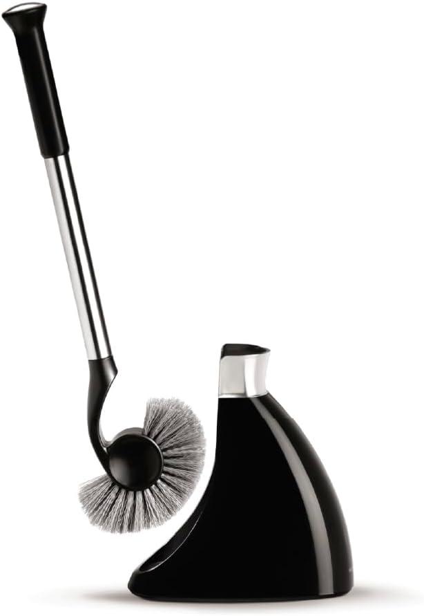 simplehuman Toilet Brush with Caddy Stainless Steel, Black