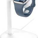 3 in 1 Wireless Charging Station for Apple MagSafe Charger, 15W Fast Qi-Certified Magnetic Mag-Safe Charger Stand for iPhone 16 15 14 13 12 Apple Watch AirPods, Adjustable Angle, Blue