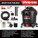 Shop-Vac 5871205 12 Gallon Wet Dry Pump Vacuum with Built-in Water Pump, 5.0 Peak HP, 2.5 Inch Diameter x 8 Ft Hose, 12 Ft Cord, Black