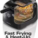 Hamilton Beach Cool Touch Electric Deep Fryer with Basket and Lid, 2 Liters / 8 Cups Oil Capacity, Adjustable Temperature, 1500 Watts for Fast Heat-up, viewing Window Easy to Clean, Black (35021)