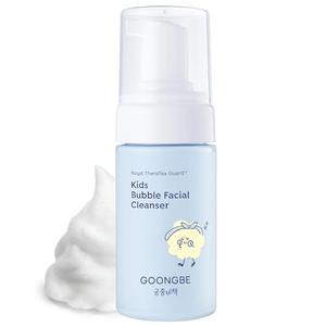 GOONGBE Kids Bubble Face Wash – Tear-Free Micellar Foam Cleanser for Sensitive Skin – Gentle Sunscreen Removal, Low pH with Panthenol & Cica – Pump Foam, Allergen-Free, 3.38 fl oz