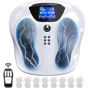 Creliver Foot Nerve Stimulator Pro+, EMS Foot Massager for Neuropathy Pain Relief for Feet, Leg Massager for Circulation, TENS Unit Muscle Stimulator, Gifts for Women Men (White)