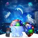 Night Light Projector,Ocean Star Night Light for Kids Room,Dinosaur Toys with 360° Rotation,Remote and Timer,3 Projection Films,17 Light Modes,9 Lullaby Songs,Birthday Christmas Gifts Kids Toys