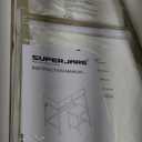 SUPERJARE 35.4" White and Gold Desk with 2 Drawers, Modern Makeup Vanity with Padded Stool, Small Computer Desk Home Office Desk for Writing Study Bedroom