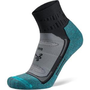 Balega Blister Resist Performance No Show Athletic Running Socks for Men and Women (1 Pair), Grey/Blue, Medium