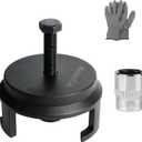 For GM LS Harmonic Balancer Puller 25264 Crank Pulley Puller with 22mm Socket, Automotive Replacement Engine Quickly Removes Harmonic Balancers without Tapped Holes