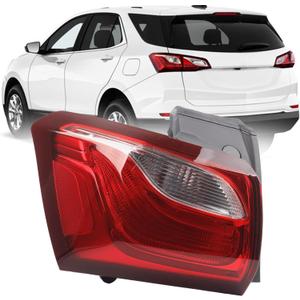 Dasbecan Left Driver Side Outer Taillight Assembly Compatible with 2018 2019 2020 Chevy Equinox Replaces 84769835 Rear Brake Lamp Halogen Type