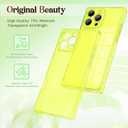 Rectangle Case Compatible for iPhone 15 Pro, Full Camera Protection & Reinforced Corners TPU Cushion Clear Cover, Shockproof Silicone Phone Case for Women Girls (iPhone 15 Pro, Yellow)