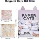 3 x DIY Paper Cats Origami Kit, Cute Animals Shaped 3D Origami Kit, Christmas Decoration Kits, Fold Your Own Papers Cat Figures, Christmas Gifts for Men, Women (Cats)