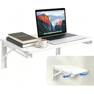 Folding Wall Desk for Small Space, 21.7Inches Wooden Floating Table