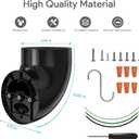 MSAFF® Eave Mount for Ring, Blink and Wyze Floodlight Camera, Black | Fits for Ring Cams (Wired Pro/Plus/Gen 2), Wyze V2, Blink, Roku - 90° Soffit Adapter, Adjustable Ceiling Bracket