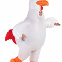 Morph Costumes Giant Inflatable Chicken Costume Adult Funny Animal Blow Up Suit Halloween