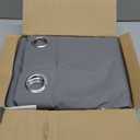 BONZER 100% Blackout Curtains 84 inches Long, 4 Panels Full Light Blocking Privacy Protection Window Drapes, Grommet Total Room Darkening Curtain with Black Backing for Bedroom, Living Room, Grey