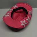 3Pcs Rhinestone Cowboy Hat for Women with Bandana, Heart Sunglasses set, Wide Brim Cowgirl Hat for Western Disco Party