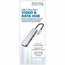 ZGear Five Port USB-C & USB Devices Video & Data Hub