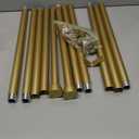 Extra Long Curtain Rods for Windows 32 to 170 Inch, 1 Inch Gold Heavy Duty Curtain Rods for Patio, Farmhouse, Bedroom, Living Room, Adjustable Metal Drapery Rod (A1,Gold,32"-170")