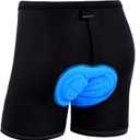 Ohuhu Padded Bike Shorts for Men 3D Padding Mens Cycling Biking Underwear (X-Large, Black)