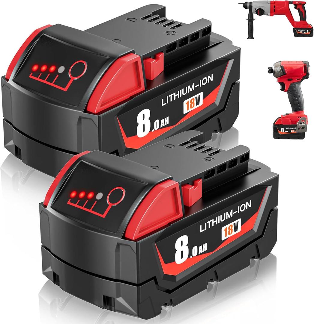 18V 8.0Ah Replacement Battery, Compatible with 48-11-1880 48-11-1850, for Cordless Tools 2646-22CT 2643-21CT 2646-21CT 2646-20 Lithium-Ion